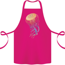 Colourful Jellyfish Ocean Life Cotton Apron 100% Organic Pink