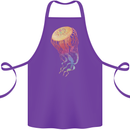 Colourful Jellyfish Ocean Life Cotton Apron 100% Organic Purple