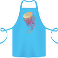 Colourful Jellyfish Ocean Life Cotton Apron 100% Organic Turquoise