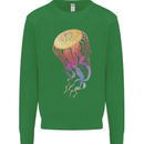 Colourful Jellyfish Ocean Life Kids Sweatshirt Jumper Irish Green