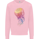 Colourful Jellyfish Ocean Life Kids Sweatshirt Jumper Light Pink