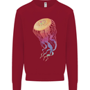 Colourful Jellyfish Ocean Life Kids Sweatshirt Jumper Red