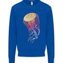 Colourful Jellyfish Ocean Life Kids Sweatshirt Jumper Royal Blue