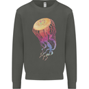 Colourful Jellyfish Ocean Life Kids Sweatshirt Jumper Storm Grey