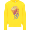 Colourful Jellyfish Ocean Life Kids Sweatshirt Jumper Yellow
