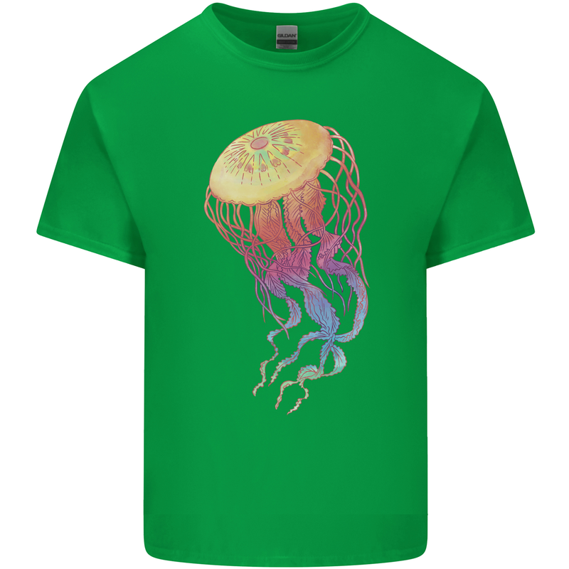 Colourful Jellyfish Ocean Life Kids T-Shirt Childrens Irish Green