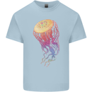 Colourful Jellyfish Ocean Life Kids T-Shirt Childrens Light Blue