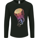 Colourful Jellyfish Ocean Life Mens Long Sleeve T-Shirt Black