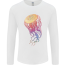 Colourful Jellyfish Ocean Life Mens Long Sleeve T-Shirt White