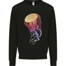 Colourful Jellyfish Ocean Life Mens Sweatshirt Jumper Black