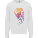 Colourful Jellyfish Ocean Life Mens Sweatshirt Jumper White