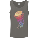 Colourful Jellyfish Ocean Life Mens Vest Tank Top Charcoal