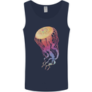 Colourful Jellyfish Ocean Life Mens Vest Tank Top Navy Blue