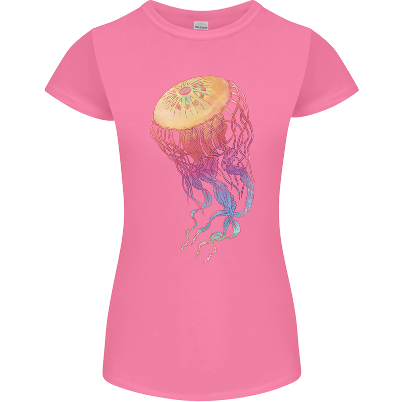 Colourful Jellyfish Ocean Life Womens Petite Cut T-Shirt Azalea