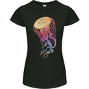 Colourful Jellyfish Ocean Life Womens Petite Cut T-Shirt Black