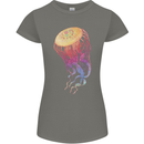 Colourful Jellyfish Ocean Life Womens Petite Cut T-Shirt Charcoal