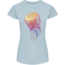 Colourful Jellyfish Ocean Life Womens Petite Cut T-Shirt Light Blue