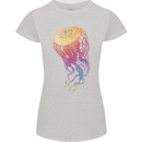Colourful Jellyfish Ocean Life Womens Petite Cut T-Shirt Sports Grey