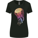 Colourful Jellyfish Ocean Life Womens Wider Cut T-Shirt Black