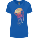 Colourful Jellyfish Ocean Life Womens Wider Cut T-Shirt Royal Blue