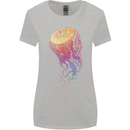Colourful Jellyfish Ocean Life Womens Wider Cut T-Shirt Sports Grey