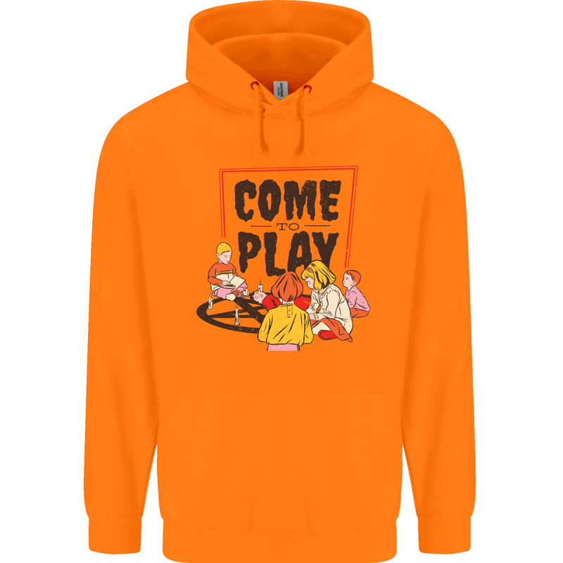 Come to Play Lets Summon Demons Ouija Board Childrens Kids Hoodie Orange