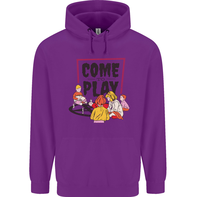 Come to Play Lets Summon Demons Ouija Board Childrens Kids Hoodie Purple