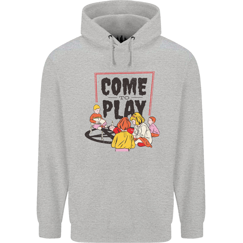 Come to Play Lets Summon Demons Ouija Board Childrens Kids Hoodie Sports Grey