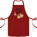 Come to Play Lets Summon Demons Ouija Board Cotton Apron 100% Organic Maroon