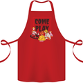 Come to Play Lets Summon Demons Ouija Board Cotton Apron 100% Organic Red