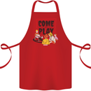 Come to Play Lets Summon Demons Ouija Board Cotton Apron 100% Organic Red