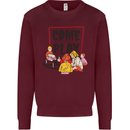 Come to Play Lets Summon Demons Ouija Board Kids Sweatshirt Jumper Maroon