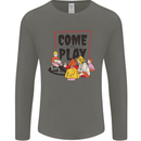Come to Play Lets Summon Demons Ouija Board Mens Long Sleeve T-Shirt Charcoal