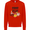 Come to Play Lets Summon Demons Ouija Board Mens Sweatshirt Jumper Bright Red