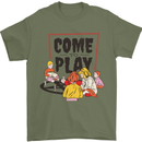 Come to Play Lets Summon Demons Ouija Board Mens T-Shirt Cotton Gildan Military Green