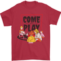 Come to Play Lets Summon Demons Ouija Board Mens T-Shirt Cotton Gildan Red
