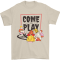 Come to Play Lets Summon Demons Ouija Board Mens T-Shirt Cotton Gildan Sand
