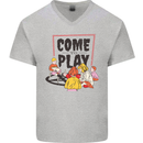 Come to Play Lets Summon Demons Ouija Board Mens V-Neck Cotton T-Shirt Sports Grey