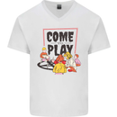 Come to Play Lets Summon Demons Ouija Board Mens V-Neck Cotton T-Shirt White