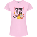 Come to Play Lets Summon Demons Ouija Board Womens Petite Cut T-Shirt Light Pink