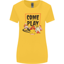 Come to Play Lets Summon Demons Ouija Board Womens Wider Cut T-Shirt Yellow