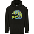 Comma Chameleon Funny Lizard Childrens Kids Hoodie Black