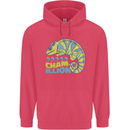 Comma Chameleon Funny Lizard Childrens Kids Hoodie Heliconia