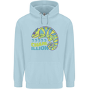 Comma Chameleon Funny Lizard Childrens Kids Hoodie Light Blue