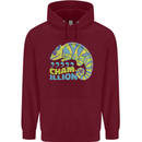 Comma Chameleon Funny Lizard Childrens Kids Hoodie Maroon