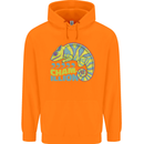 Comma Chameleon Funny Lizard Childrens Kids Hoodie Orange