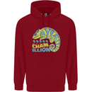 Comma Chameleon Funny Lizard Childrens Kids Hoodie Red