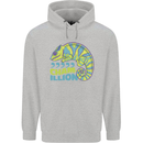 Comma Chameleon Funny Lizard Childrens Kids Hoodie Sports Grey