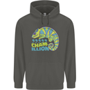 Comma Chameleon Funny Lizard Childrens Kids Hoodie Storm Grey
