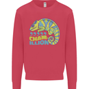 Comma Chameleon Funny Lizard Kids Sweatshirt Jumper Heliconia